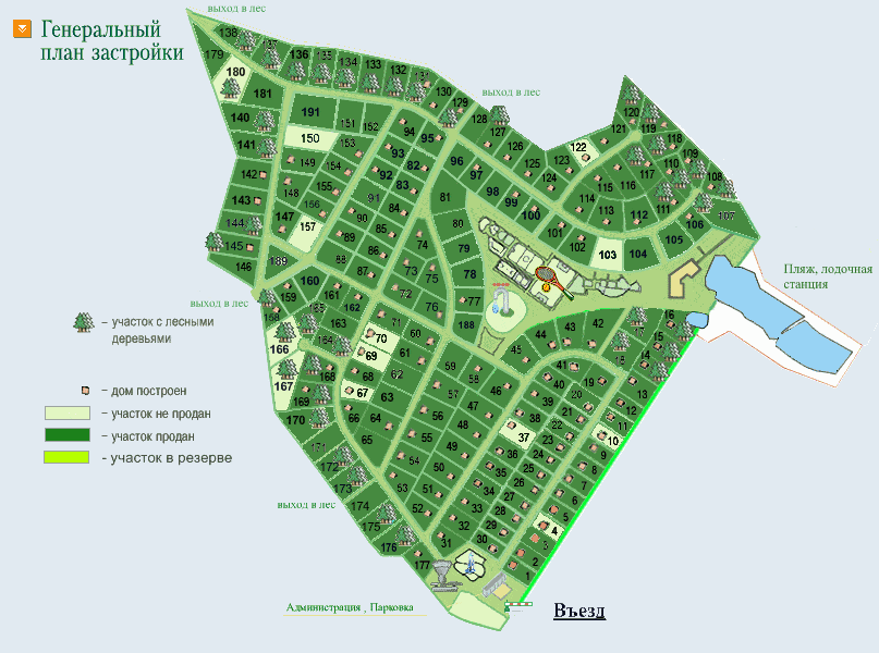 генеральный план поселка "wisendorf"